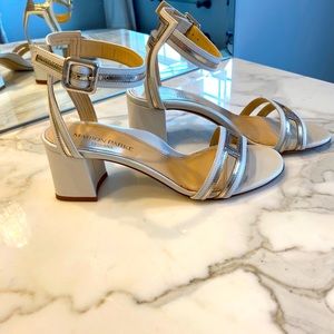 Marion Parke White and Silver Sandals Size 36.5